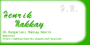 henrik makkay business card